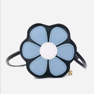 NEW Baby Blue Flower Crossbody Bag Wallet Purse